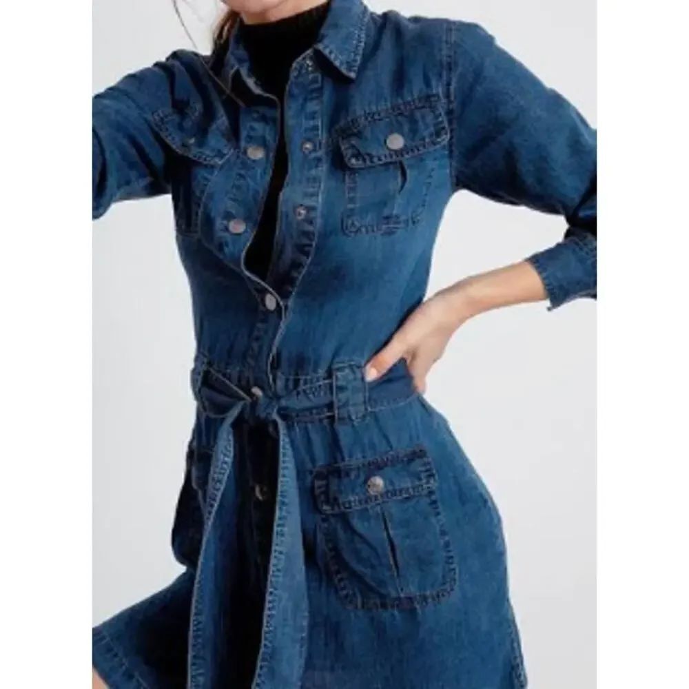 Rails Ripley Denim Shirtdress in Dark Vintage Wash Women's Sz. XL